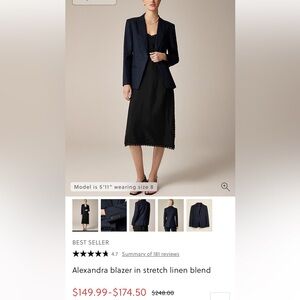 J. Crew Women's Midnight Blue Blazer